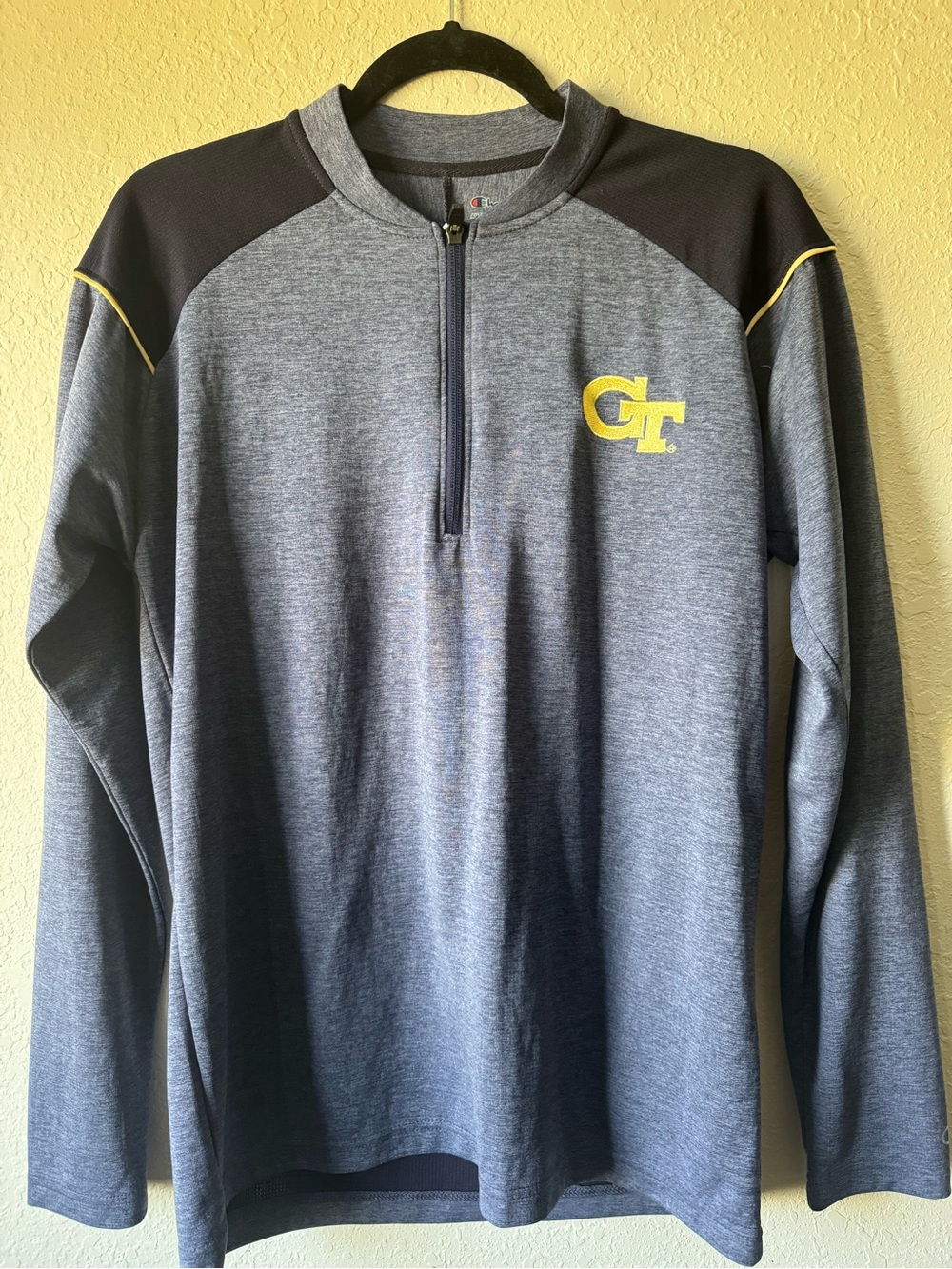 Champion blue Athletic Crewneck with Georgia Tech logo